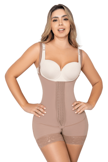 Full Back Smoothing Tummy Control Shaper with Hooks | Jackie London 1510