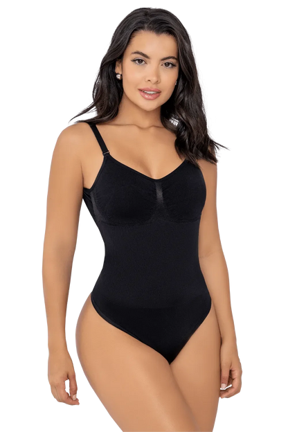Seamless Sculpting Low Back Thong Bodysuit | Jackie London 174