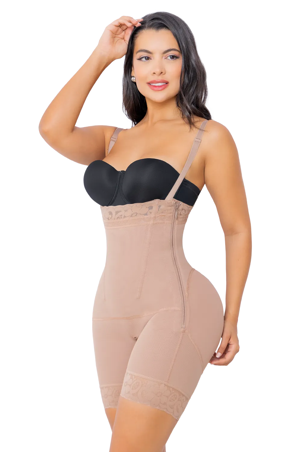 High Waisted Butt Enhancer With Side Zipper | Jackie London 2835
