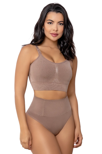 High Waisted Seamless Thong | Jackie London 416
