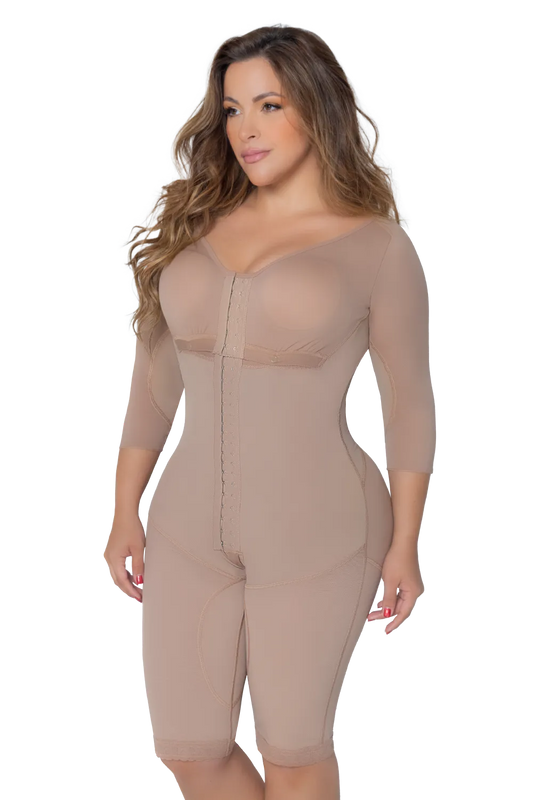 Long Body Shaper With Brassier And Sleeves | Jackie London 3060