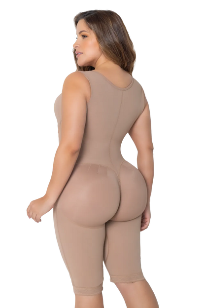 Long Body Shaper With Brassier And Wide Straps | Jackie London 3050