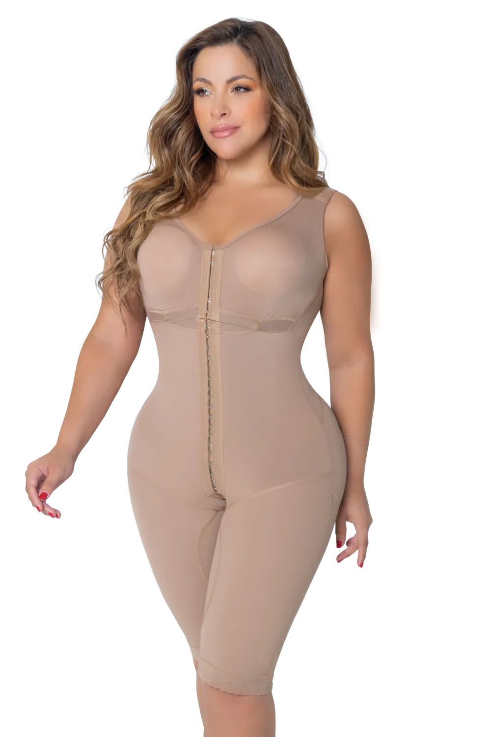 Long Body Shaper With Brassier And Wide Straps | Jackie London 3050