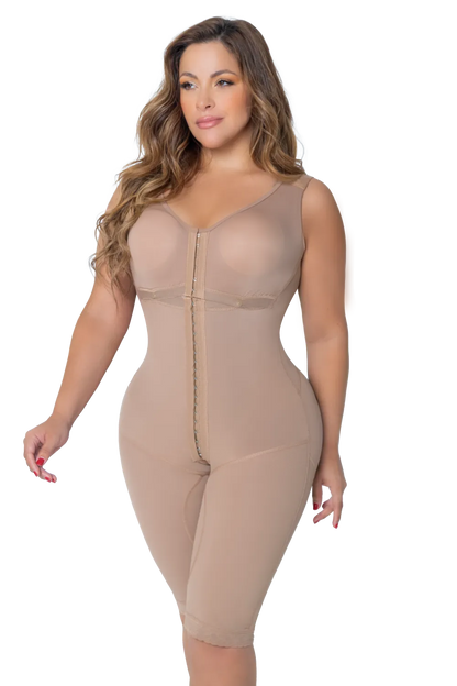 Long Body Shaper With Brassier And Wide Straps | Jackie London 3050