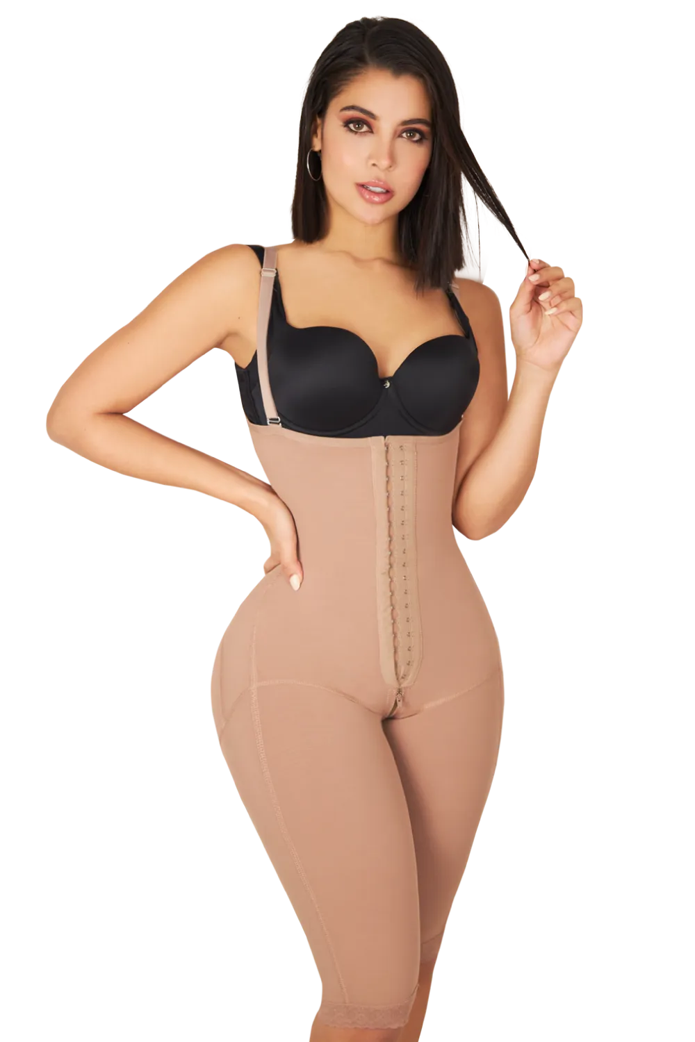 Long Body Shaper With Covered Back And Perineal Zipper | Jackie London 3011