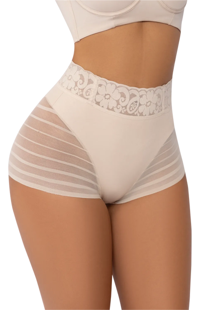 Sheer Lace Shaper Control Brief | Jackie London 4013