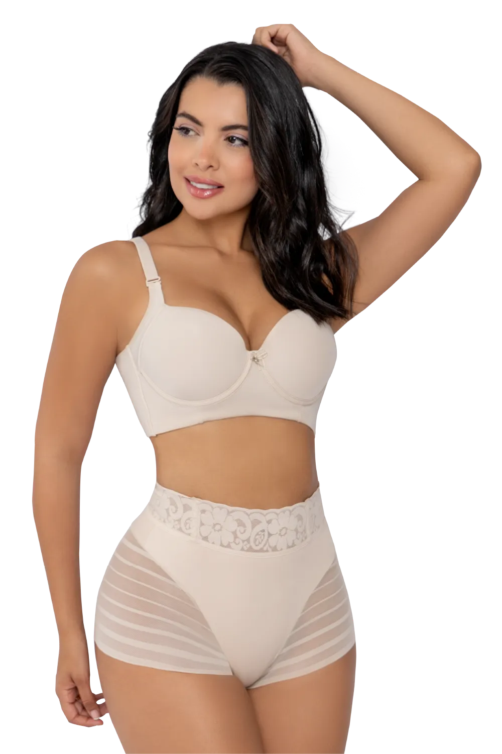 Sheer Lace Shaper Control Brief | Jackie London 4013
