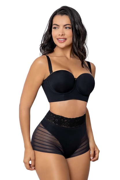 Sheer Lace Shaper Control Brief | Jackie London 4013