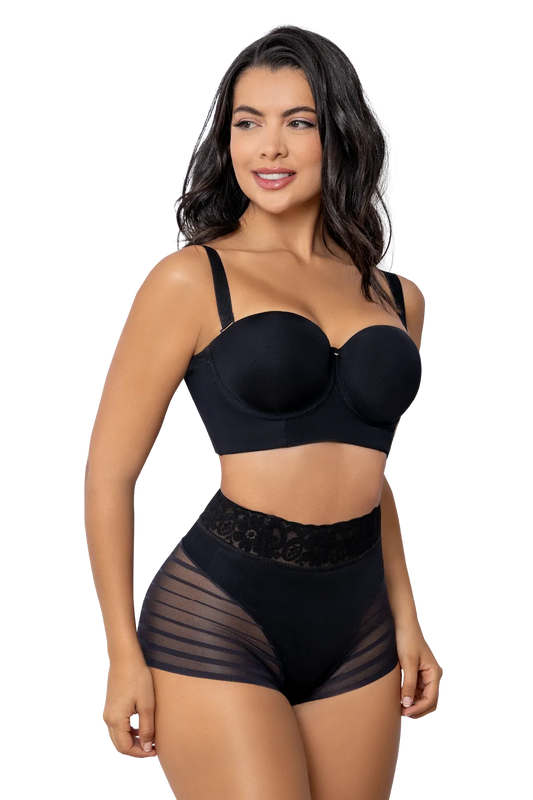 Sheer Lace Shaper Control Brief | Jackie London 4013