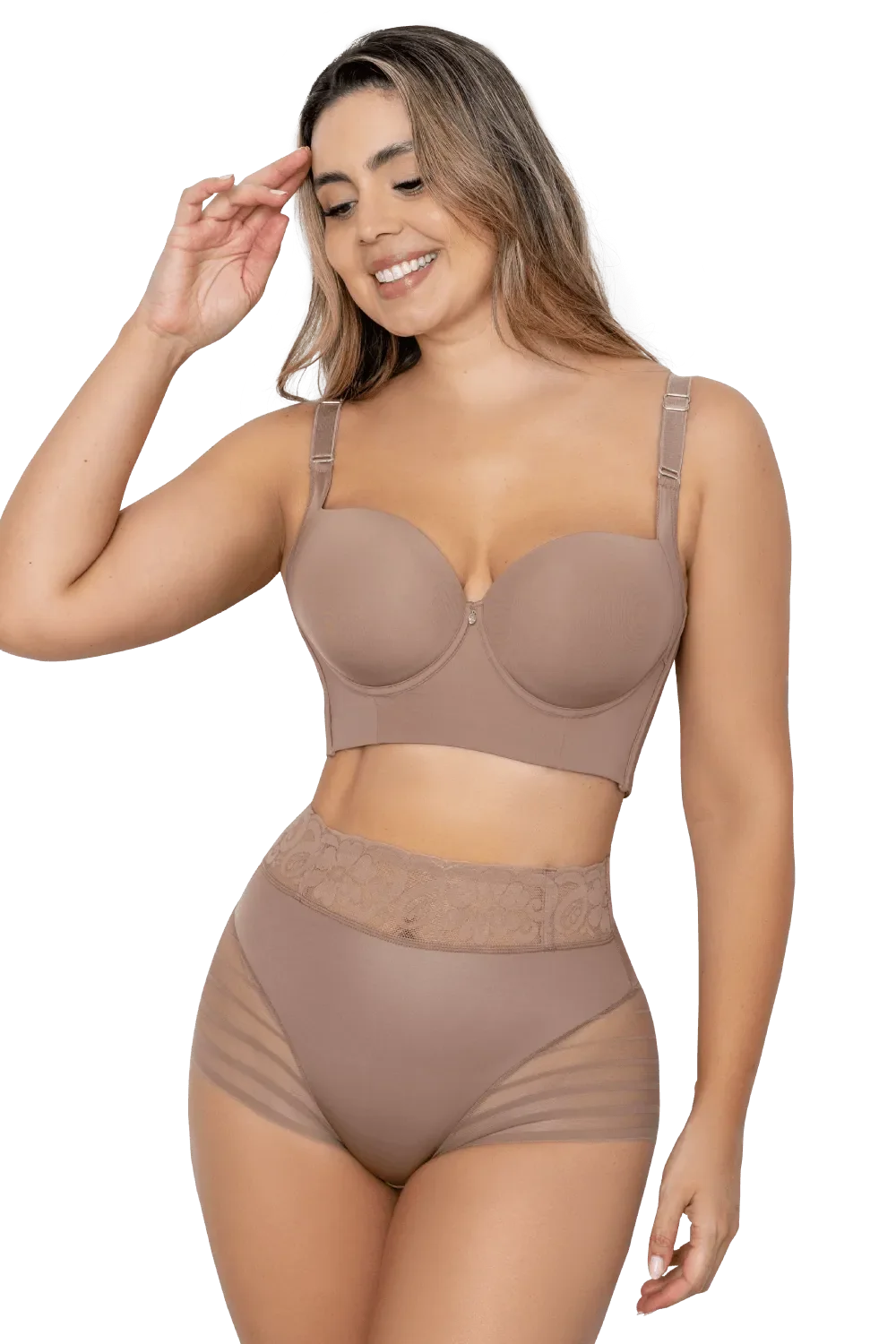 Sheer Lace Shaper Control Brief | Jackie London 4013