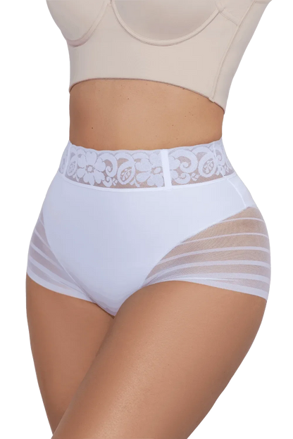 Sheer Lace Shaper Control Brief | Jackie London 4013