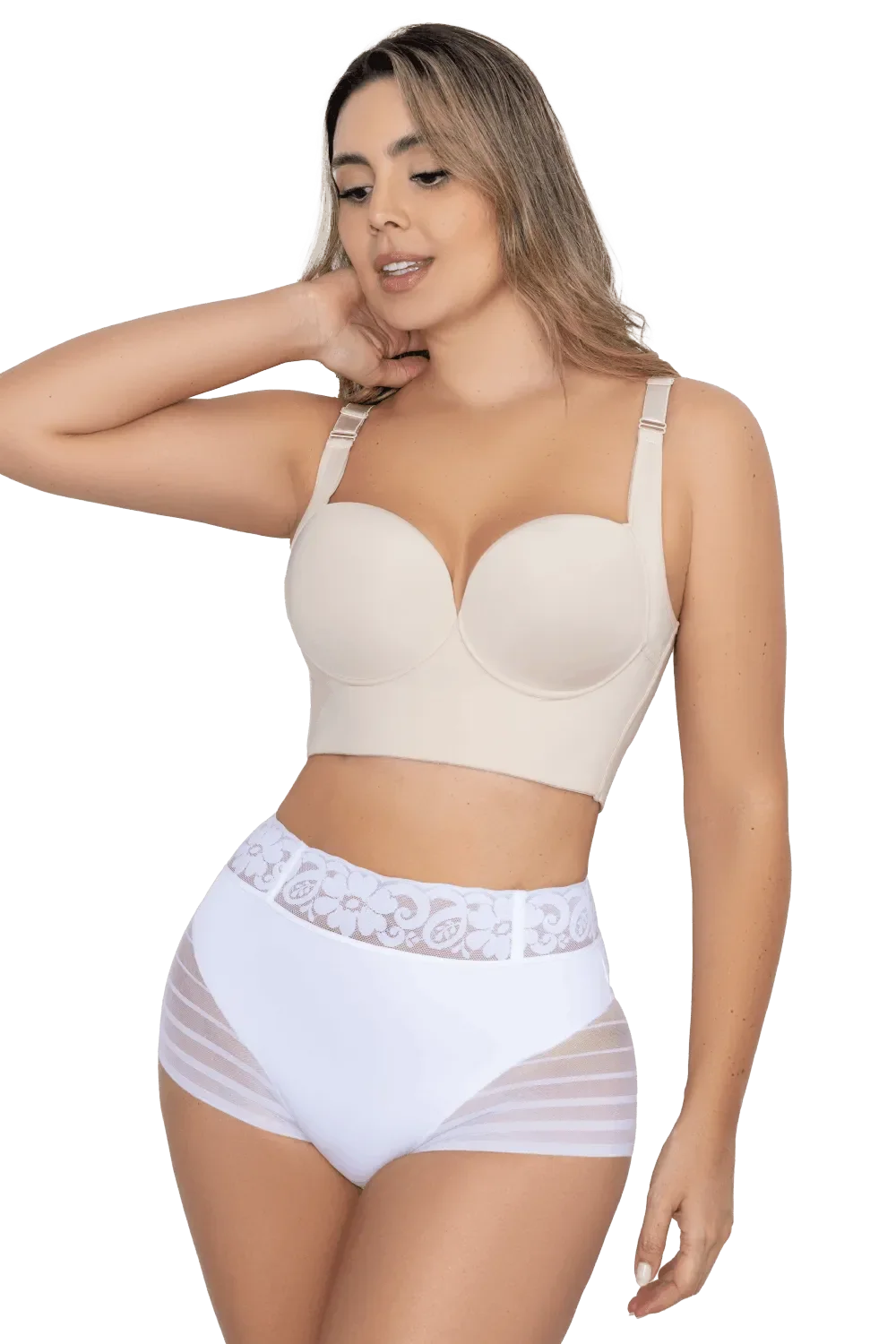 Sheer Lace Shaper Control Brief | Jackie London 4013